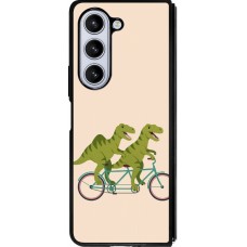 Samsung Galaxy Z Fold5 Case Hülle - Silikon schwarz Dinosaurs on bikes 2026