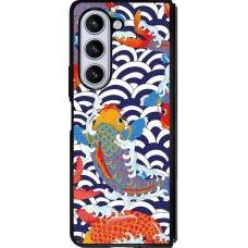 Coque Samsung Galaxy Z Fold5 - Silicone rigide noir Easter 2023 japanese fish