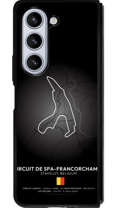 Coque Samsung Galaxy Z Fold5 - Silicone rigide noir F1 Track 2025 Belgium