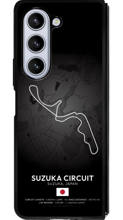 Coque Samsung Galaxy Z Fold5 - Silicone rigide noir F1 Track 2025 Japan