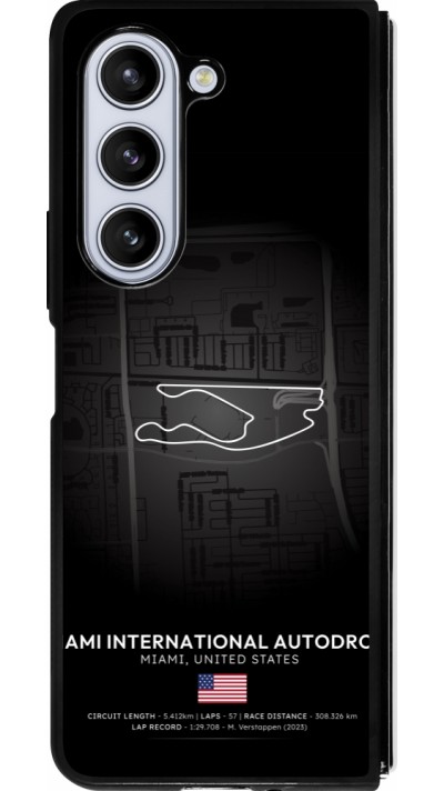 Coque Samsung Galaxy Z Fold5 - Silicone rigide noir F1 Track 2025 Miami