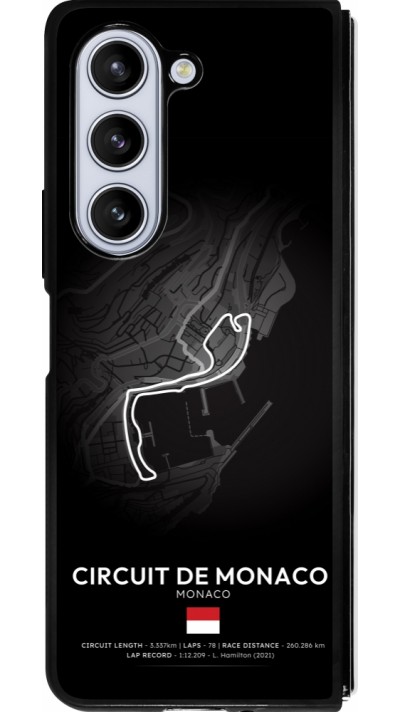 Coque Samsung Galaxy Z Fold5 - Silicone rigide noir F1 Track 2025 Monaco