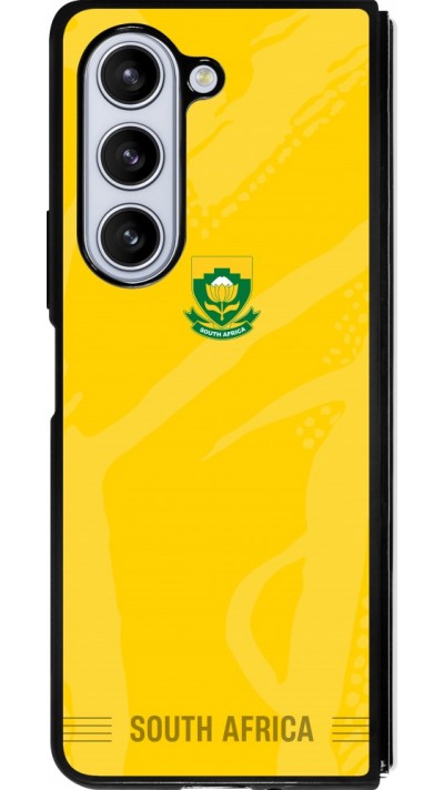 Coque Samsung Galaxy Z Fold5 - Silicone rigide noir Maillot de football Afrique du Sud 2026 personnalisable