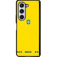 Samsung Galaxy Z Fold5 Case Hülle - Silikon schwarz Brasilien 2026 personalisierbares Fussballtrikot