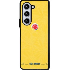 Coque Samsung Galaxy Z Fold5 - Silicone rigide noir Maillot de football Colombie 2026 personnalisable