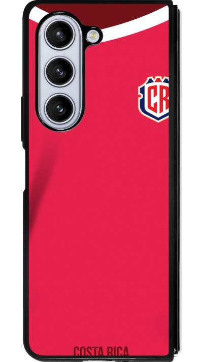 Coque Samsung Galaxy Z Fold5 - Silicone rigide noir Maillot de football Costa Rica 2022 personnalisable