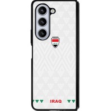 Coque Samsung Galaxy Z Fold5 - Silicone rigide noir Maillot de football Irak 2026 personnalisable
