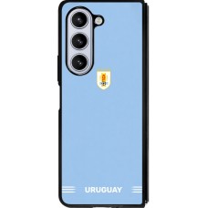 Coque Samsung Galaxy Z Fold5 - Silicone rigide noir Maillot de football Uruguay 2026 personnalisable
