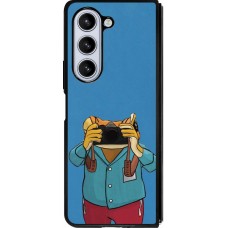 Samsung Galaxy Z Fold5 Case Hülle - Silikon schwarz Frog with camera DTMF