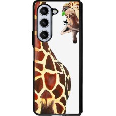 Samsung Galaxy Z Fold5 Case Hülle - Silikon schwarz Giraffe Fit