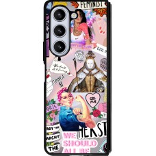 Samsung Galaxy Z Fold5 Case Hülle - Silikon schwarz Girl Power Collage