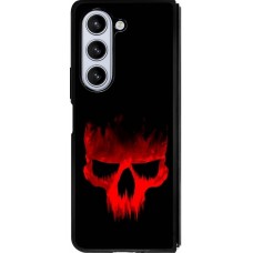 Samsung Galaxy Z Fold5 Case Hülle - Silikon schwarz Halloween 2023 scary skull