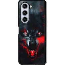 Samsung Galaxy Z Fold5 Case Hülle - Silikon schwarz Halloween 2024 mad werewolf
