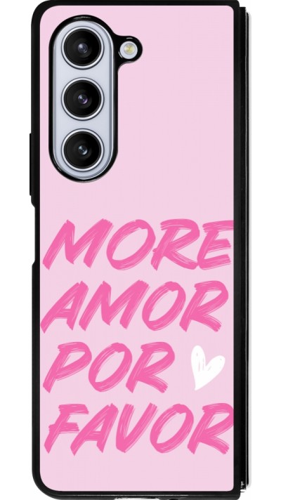 Coque Samsung Galaxy Z Fold5 - Silicone rigide noir More amor porfavor