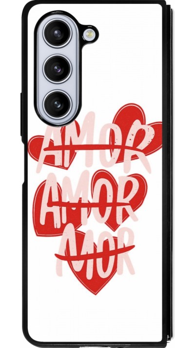 Samsung Galaxy Z Fold5 Case Hülle - Silikon schwarz Saint Valentines Day 26 Amor