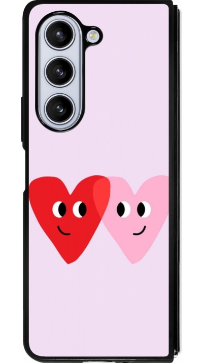 Samsung Galaxy Z Fold5 Case Hülle - Silikon schwarz Saint Valentines Day 26 Heart