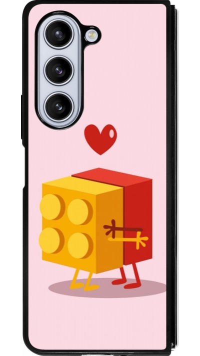 Samsung Galaxy Z Fold5 Case Hülle - Silikon schwarz Saint Valentines Day 26 Puzzle