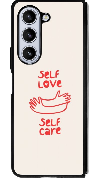 Samsung Galaxy Z Fold5 Case Hülle - Silikon schwarz Saint Valentines Day 26 Self love self care