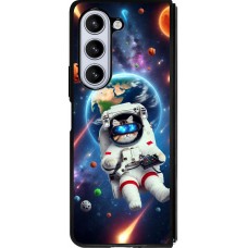Coque Samsung Galaxy Z Fold5 - Silicone rigide noir VR SpaceCat Odyssey