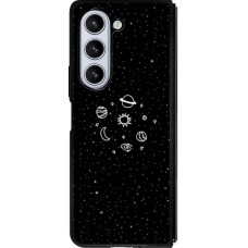Coque Samsung Galaxy Z Fold5 - Silicone rigide noir Space Doodle