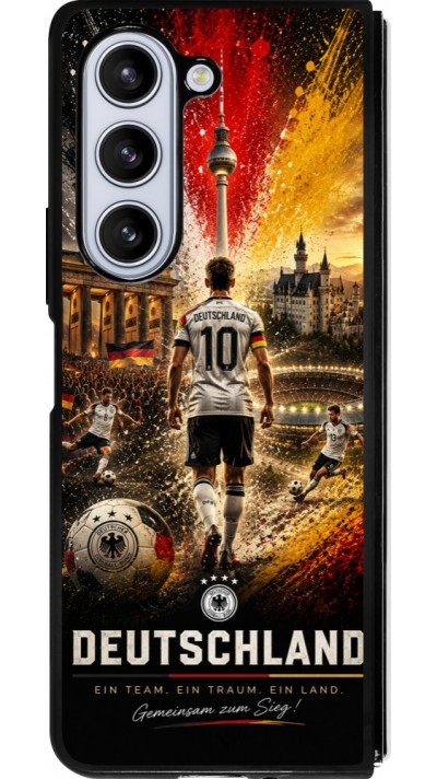 Samsung Galaxy Z Fold5 Case Hülle - Silikon schwarz Fussball Deutschland splash 2026