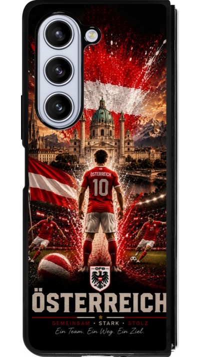 Samsung Galaxy Z Fold5 Case Hülle - Silikon schwarz Fussball Österreich splash 2026