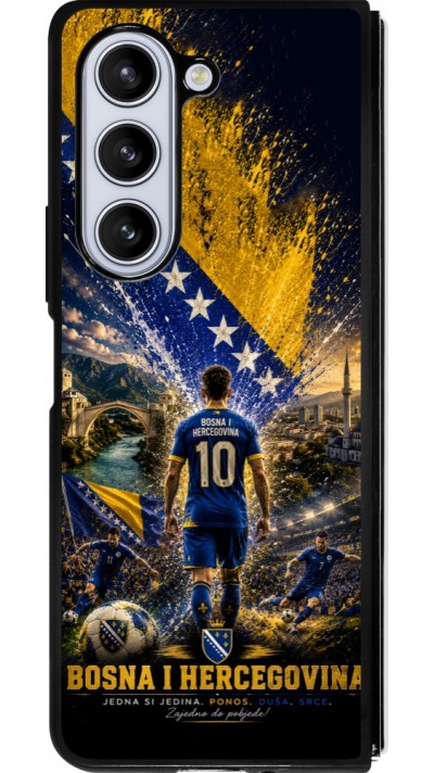 Samsung Galaxy Z Fold5 Case Hülle - Silikon schwarz Fussball Bosnien und Herzegowina splash 2026