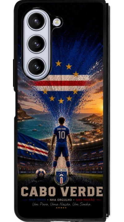 Samsung Galaxy Z Fold5 Case Hülle - Silikon schwarz Fussball Kap Verde splash 2026