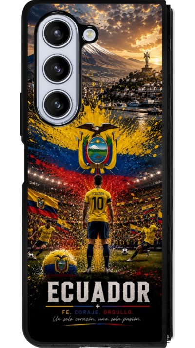 Samsung Galaxy Z Fold5 Case Hülle - Silikon schwarz Fussball Ecuador splash 2026