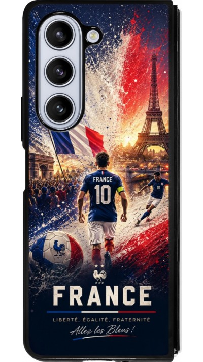 Samsung Galaxy Z Fold5 Case Hülle - Silikon schwarz Fussball Frankreich splash 2026