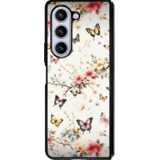 Samsung Galaxy Z Fold5 Case Hülle - Silikon schwarz Frühling 25 Leichte Schmetterlinge