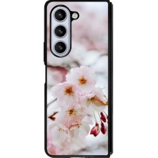 Coque Samsung Galaxy Z Fold5 - Silicone rigide noir Cherry tree Spring 2026