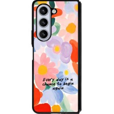 Samsung Galaxy Z Fold5 Case Hülle - Silikon schwarz Every day is a chance Spring 2026