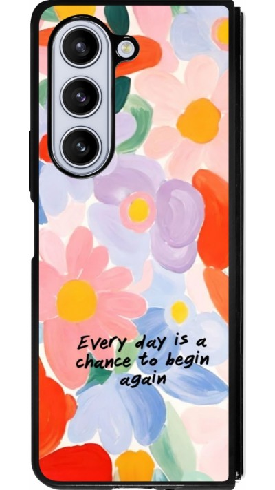 Samsung Galaxy Z Fold5 Case Hülle - Silikon schwarz Every day is a chance Spring 2026
