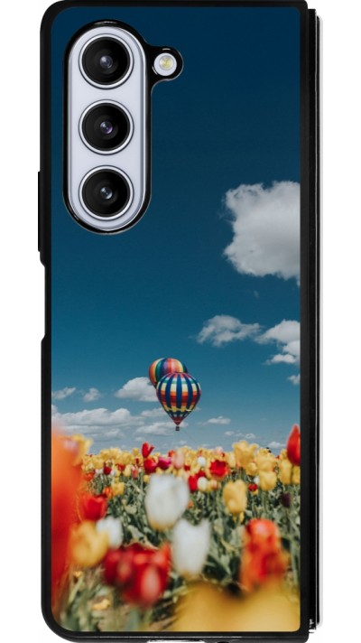 Samsung Galaxy Z Fold5 Case Hülle - Silikon schwarz Hot air balloon Spring 2026