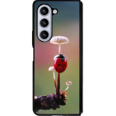 Samsung Galaxy Z Fold5 Case Hülle - Silikon schwarz Ladybird on a mushroom Spring 2026