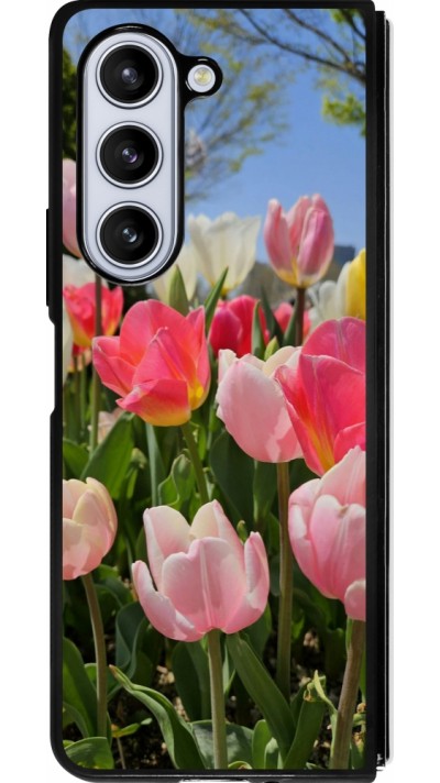 Samsung Galaxy Z Fold5 Case Hülle - Silikon schwarz Tulips Spring 2026