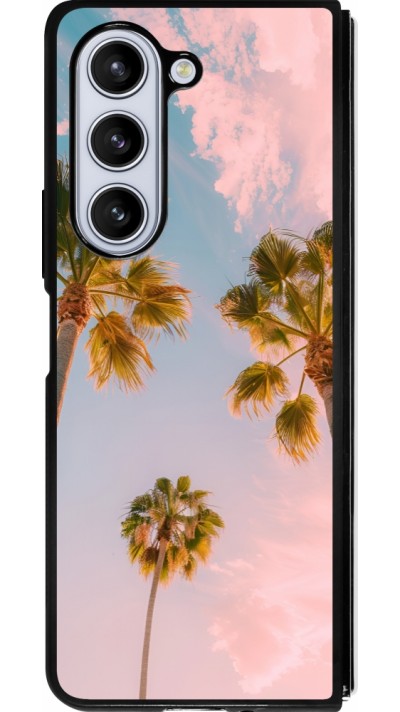 Samsung Galaxy Z Fold5 Case Hülle - Silikon schwarz Summer 2025 Palmiers