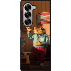 Coque Samsung Galaxy Z Fold6 - Silicone rigide noir Dancing frog DTMF