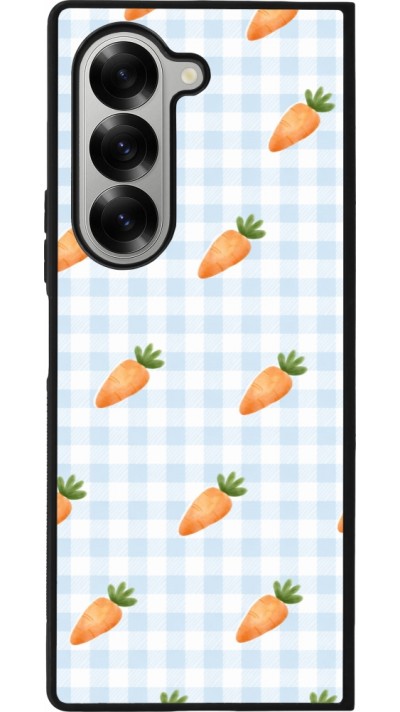 Coque Samsung Galaxy Z Fold6 - Silicone rigide noir Easter 2026 Pattern carrots