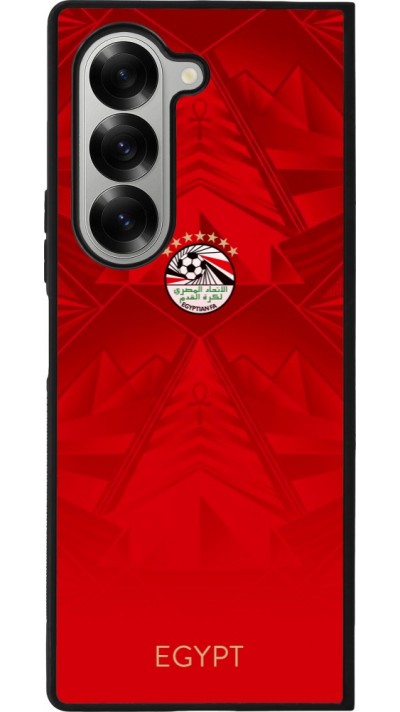 Samsung Galaxy Z Fold6 Case Hülle - Silikon schwarz Ägypten 2026 personalisierbares Fussballtrikot