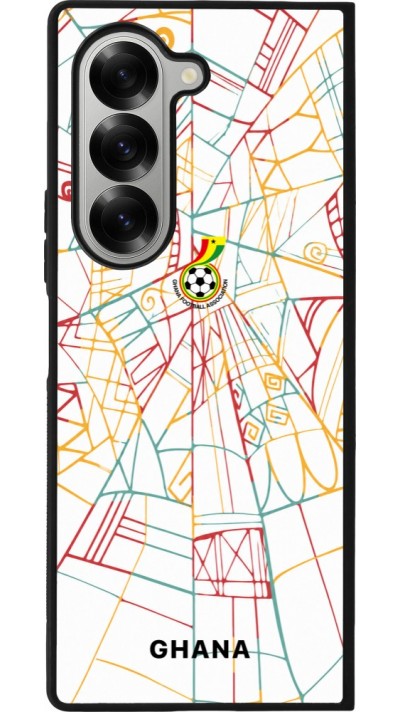Samsung Galaxy Z Fold6 Case Hülle - Silikon schwarz Ghana 2026 personalisierbares Fussballtrikot