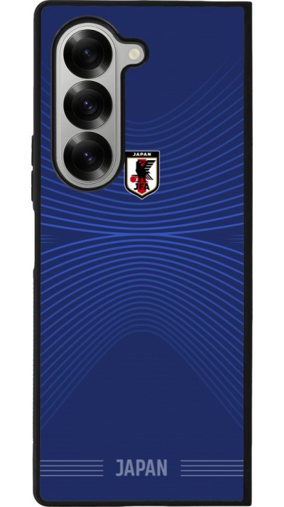 Coque Samsung Galaxy Z Fold6 - Silicone rigide noir Maillot de football Japon 2026 personnalisable