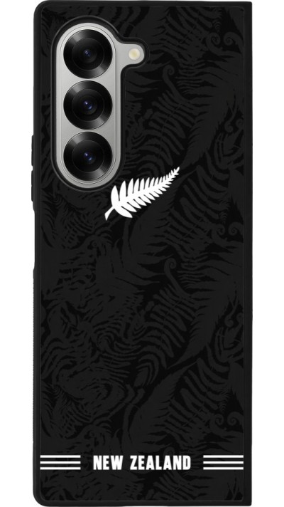 Samsung Galaxy Z Fold6 Case Hülle - Silikon schwarz Neuseeland 2026 personalisierbares Fussballtrikot