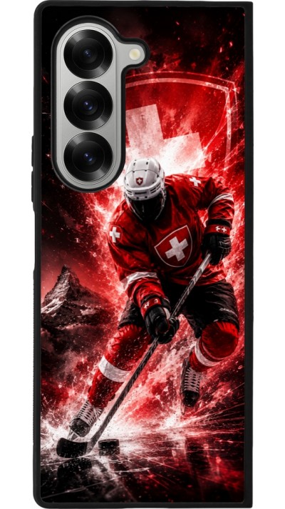 Coque Samsung Galaxy Z Fold6 - Silicone rigide noir Hockey World Championship Player