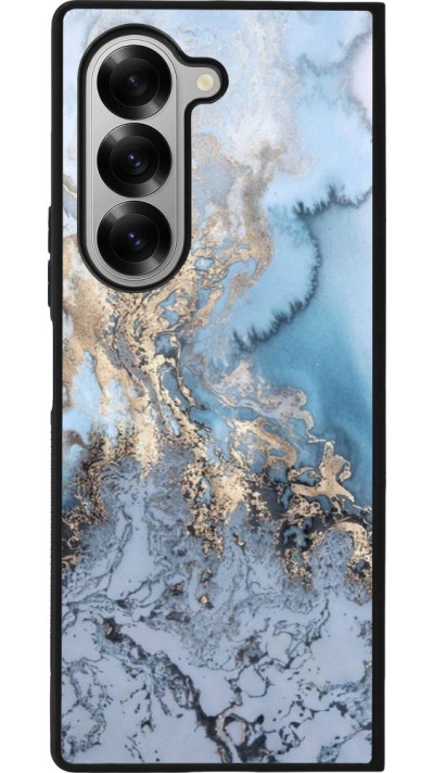 Coque Samsung Galaxy Z Fold6 - Silicone rigide noir Marble 04