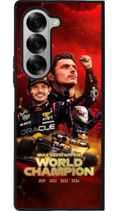 Coque Samsung Galaxy Z Fold6 - Silicone rigide noir Max Verstappen Champion 2023