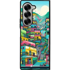 Coque Samsung Galaxy Z Fold6 - Silicone rigide noir Medellin Comuna 13 Art