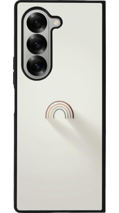 Coque Samsung Galaxy Z Fold6 - Silicone rigide noir Mini Rainbow Minimal