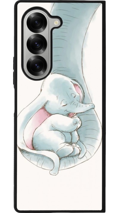 Coque Samsung Galaxy Z Fold6 - Silicone rigide noir Mom 1903